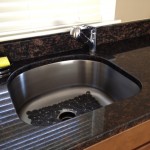 Side view faucet with granite
